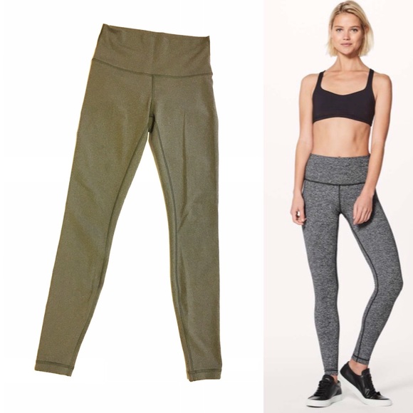 lululemon athletica Pants - Lululemon Wunder Under Hi Rise Heathered Olive